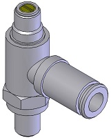 #10-32 : 5/32" OD Tubing Right Angle Flow Control ACS 53-32
